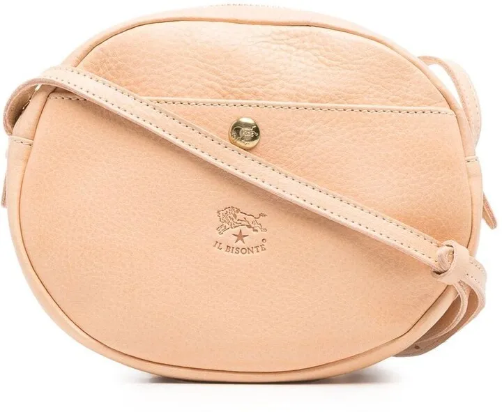Logo-Stamp Leather Shoulder Bag