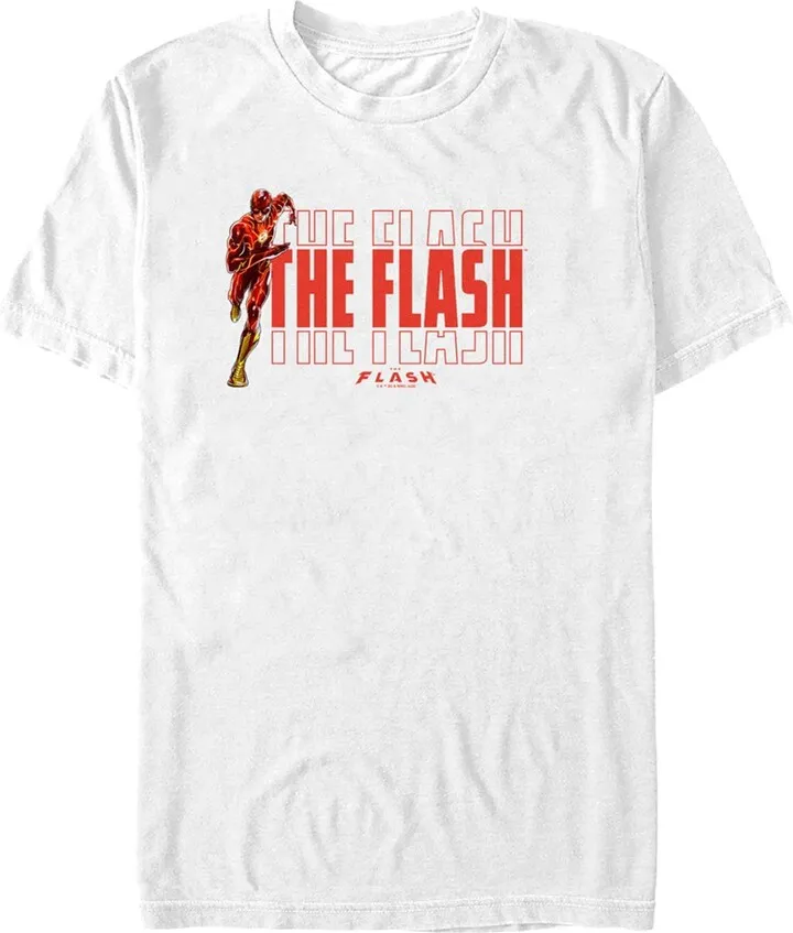 Men's The Flash Speedster Barry Allen Logo T-Shirt - White - 2X Large