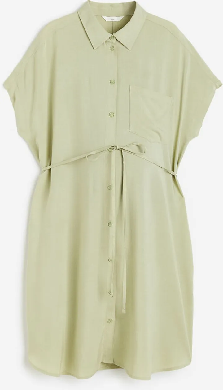 MAMA Tie-belt Shirt Dress