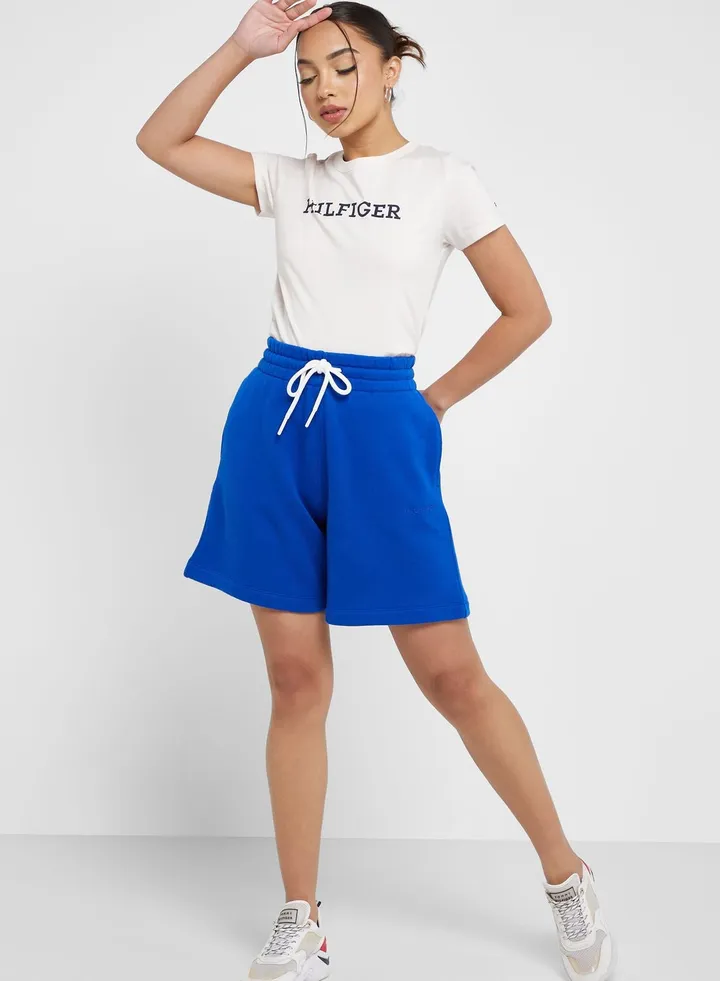 High Waist Knitted Shorts