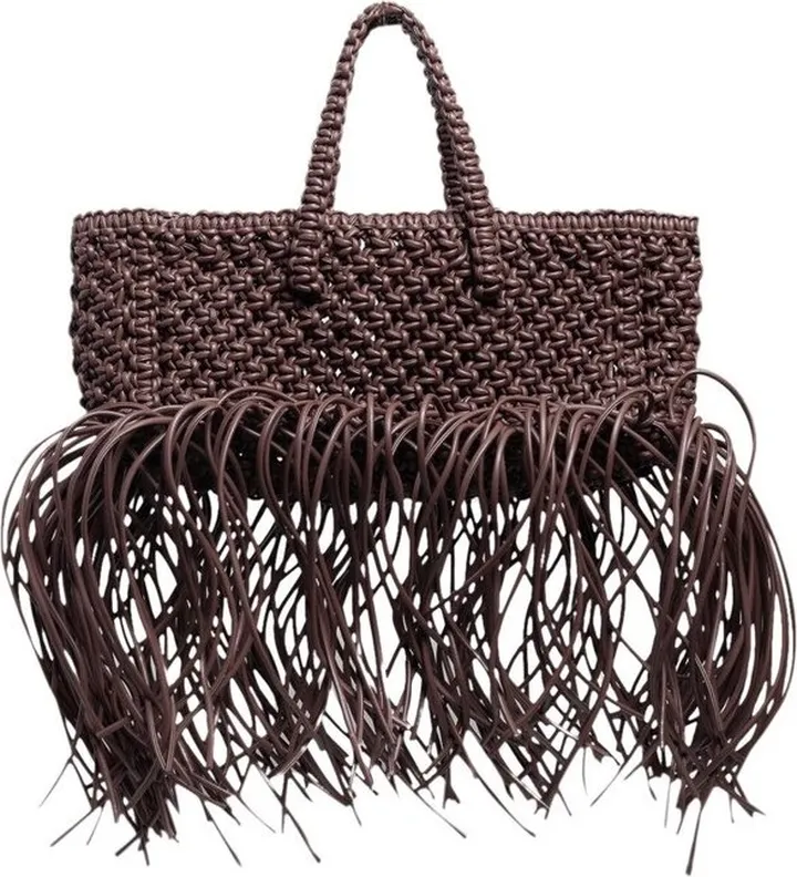 Yuzefi Woven Fringed Tote Bag