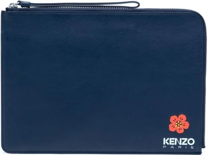 Logo-Print Clutch Bag