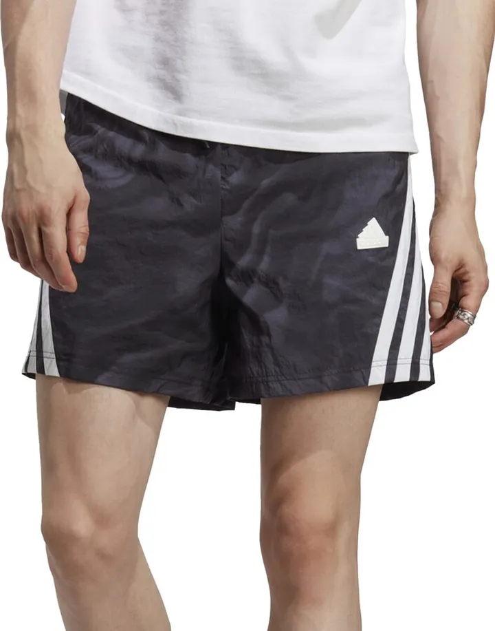 adidas Future Icons Allover Print Three-Stripes 8" Track Shorts