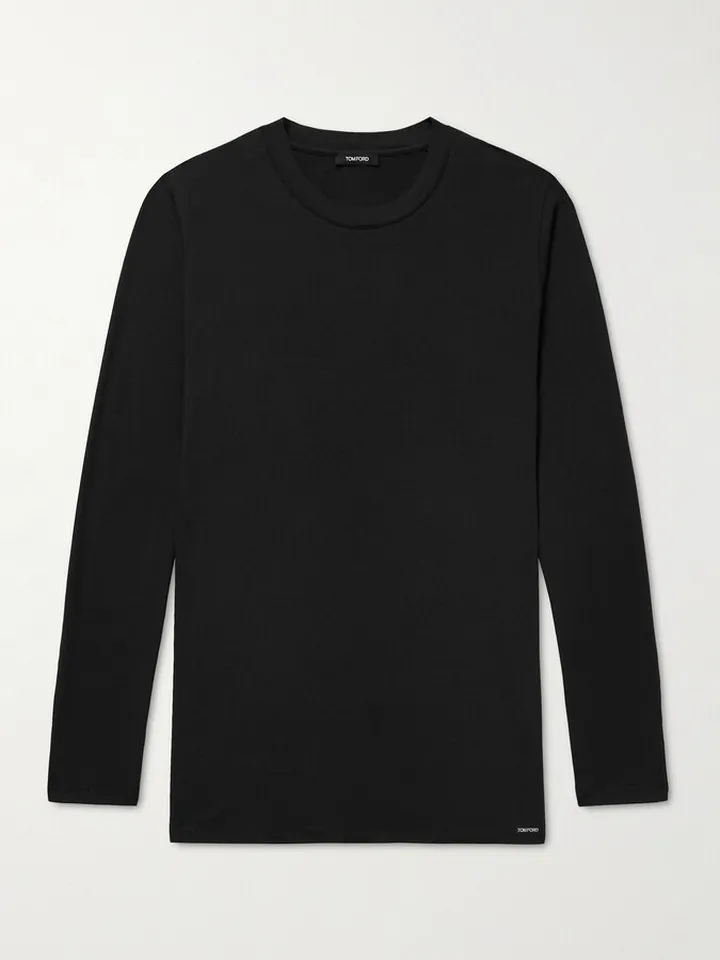 Stretch Cotton and Modal-Blend T-Shirt