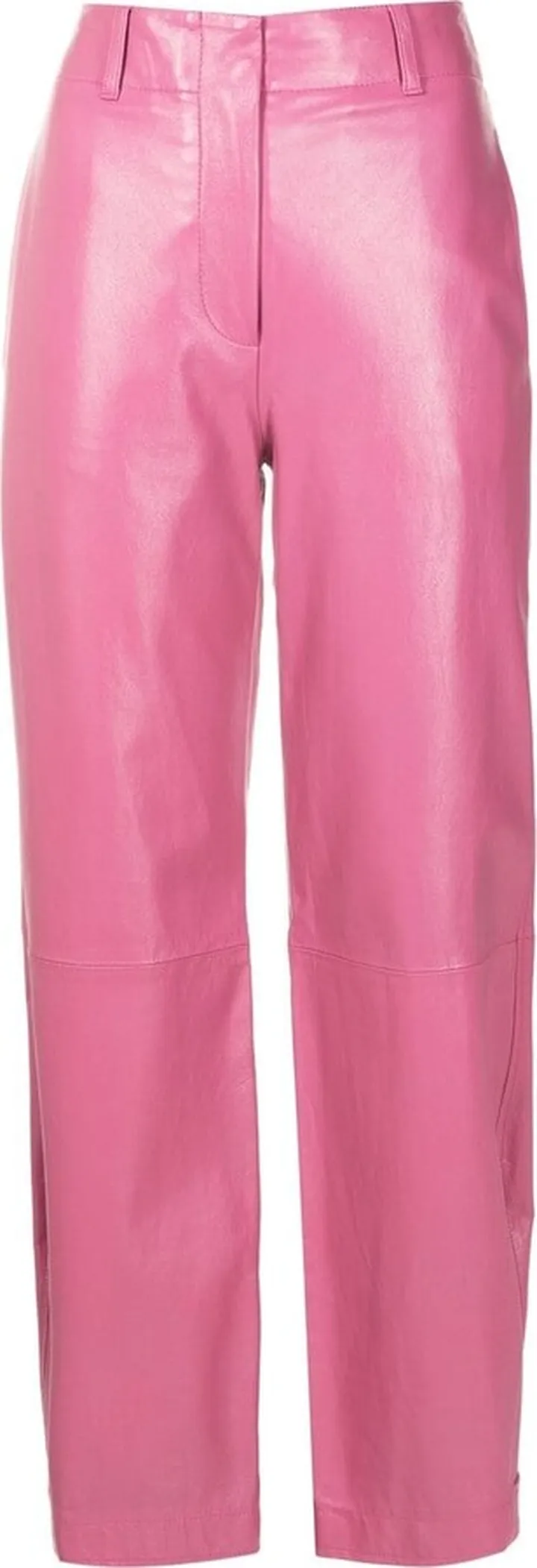 Danton leather straight trousers