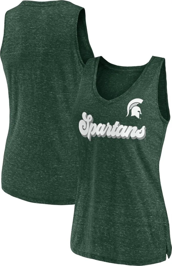 NCAA Michigan State Spartans Women's V-Neck Tank Top - L