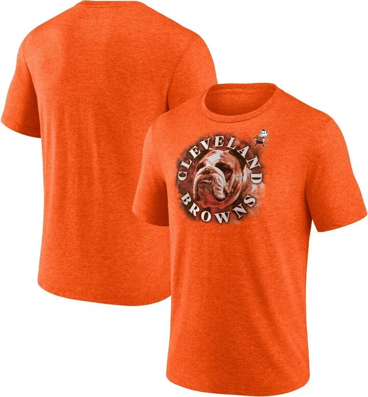 Men's Fanatics Branded Heathered Orange Cleveland Browns Tri-Blend Sporting Chance T-shirt