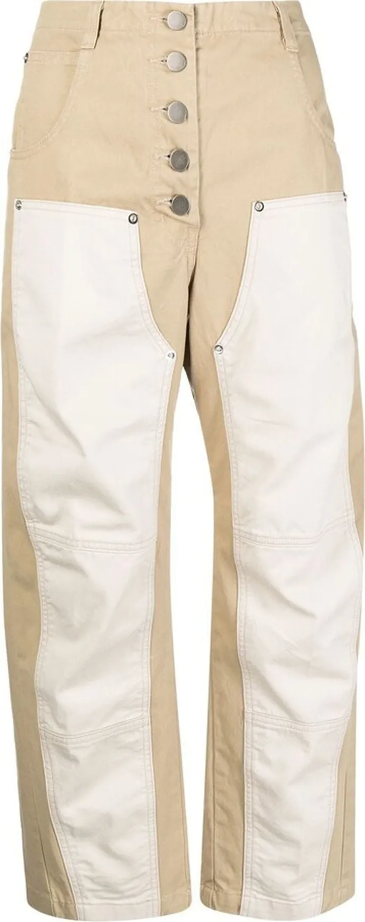 Patchwork Straight-Leg Trousers