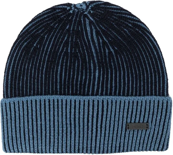 Logo-Plaque Knitted Beanie
