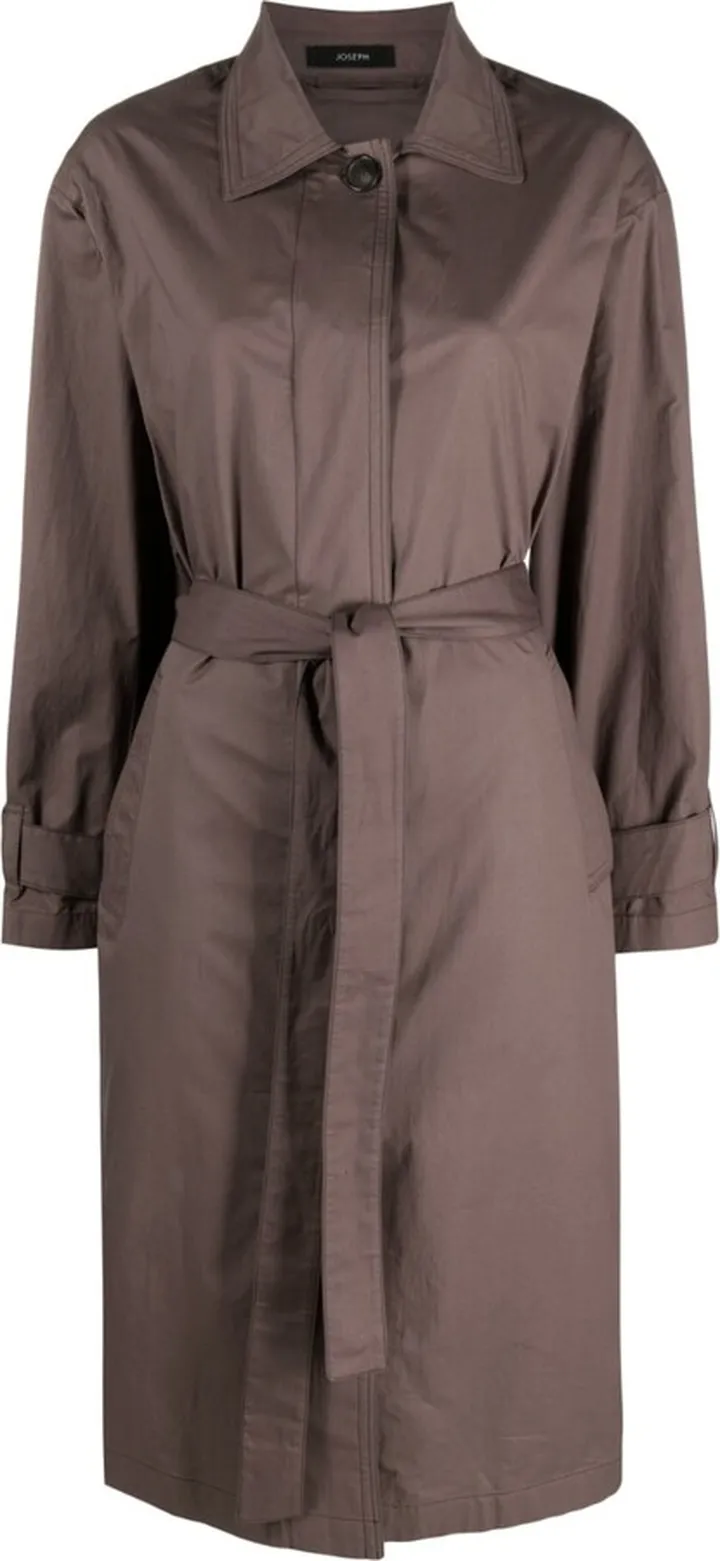 Tied-Waist Trench Coat