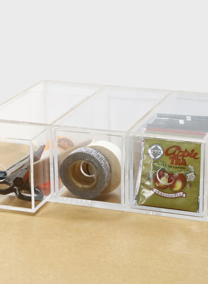 Acrylic 3 Drawer Unit