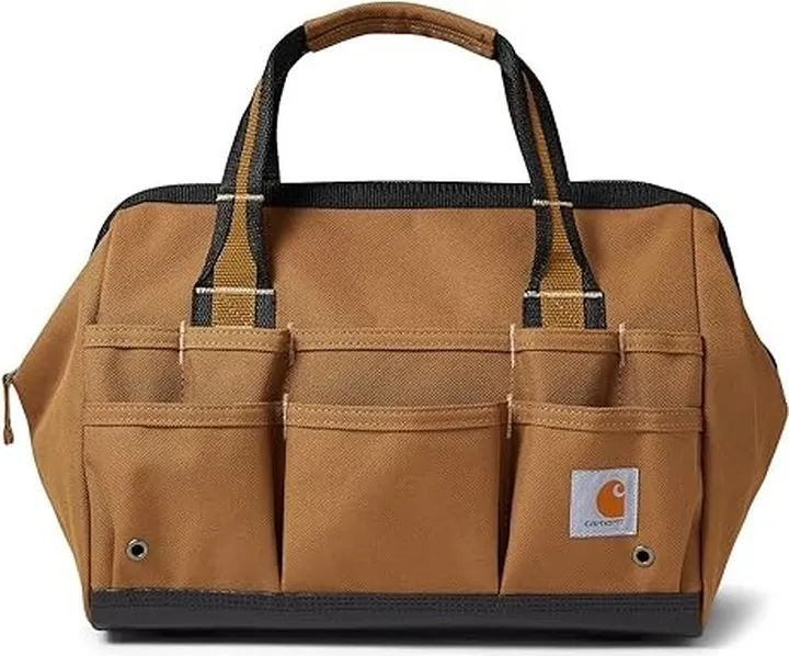 Carhartt 14 Twenty-Five-Pocket Heavyweight Tool Bag (Carhartt Brown) Handbags