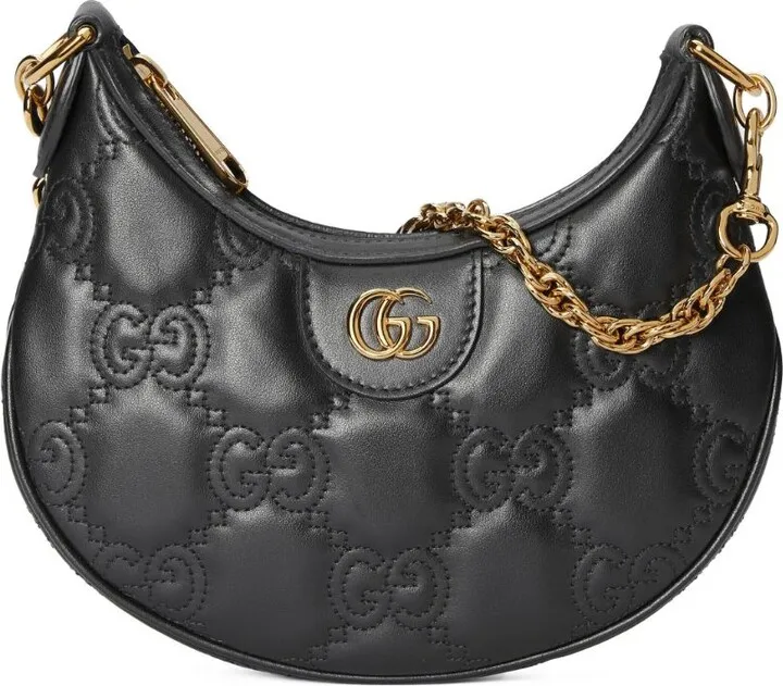 GG Matelassé half-moon shaped bag