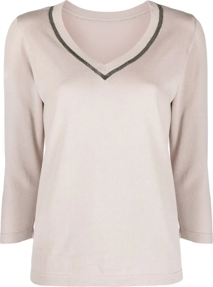 V-neck pullover jumper