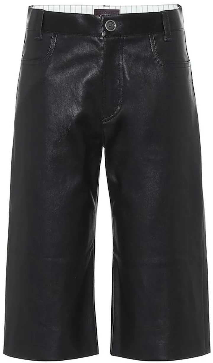 Sofiane leather Bermuda shorts