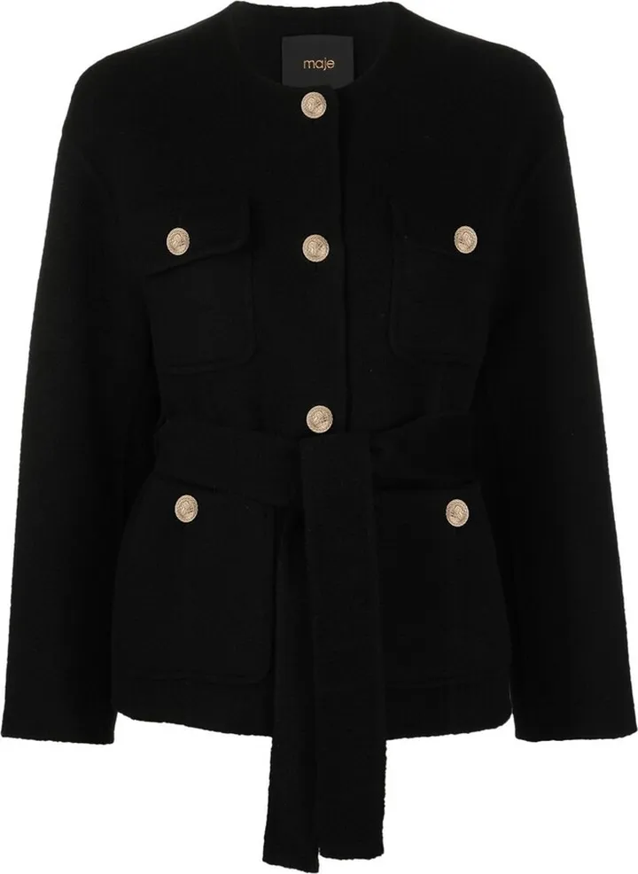 Giface single-breasted belted coat