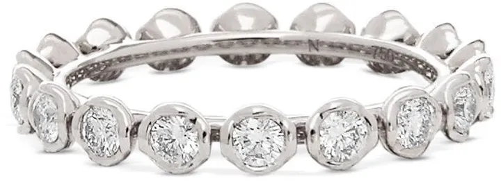 18kt white gold Marguerite diamond eternity ring