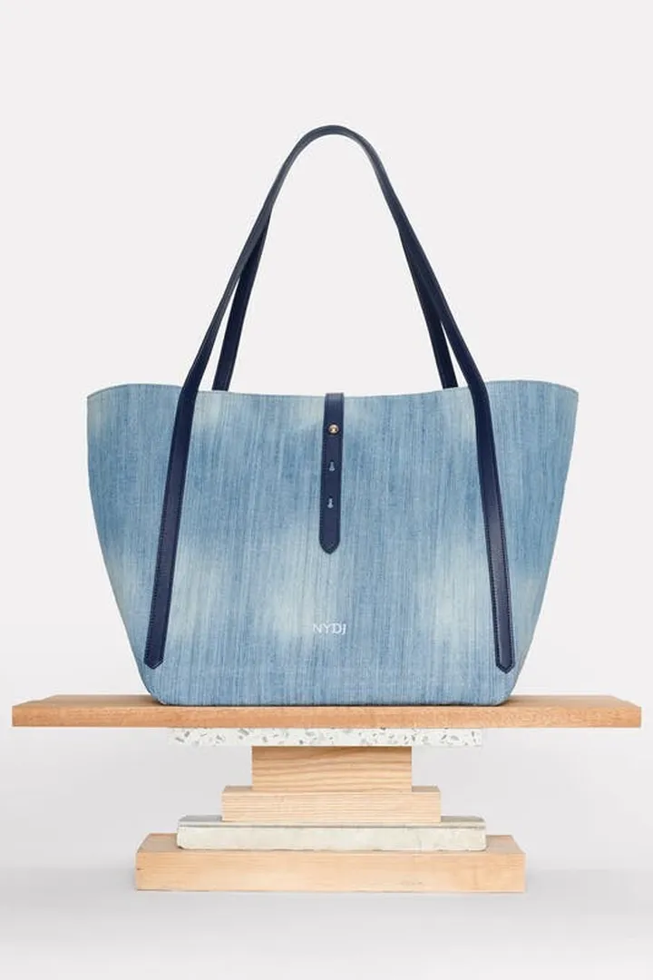 NYDJ Large Denim Tote Bag - Blue
