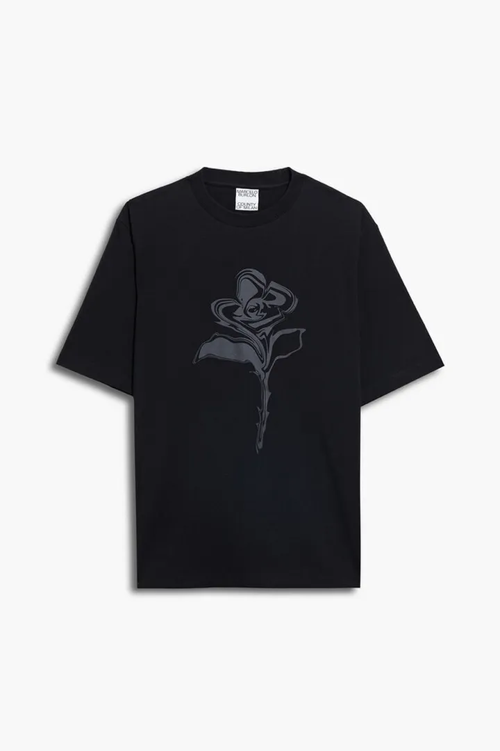 PSY Flower printed cotton-jersey T-shirt