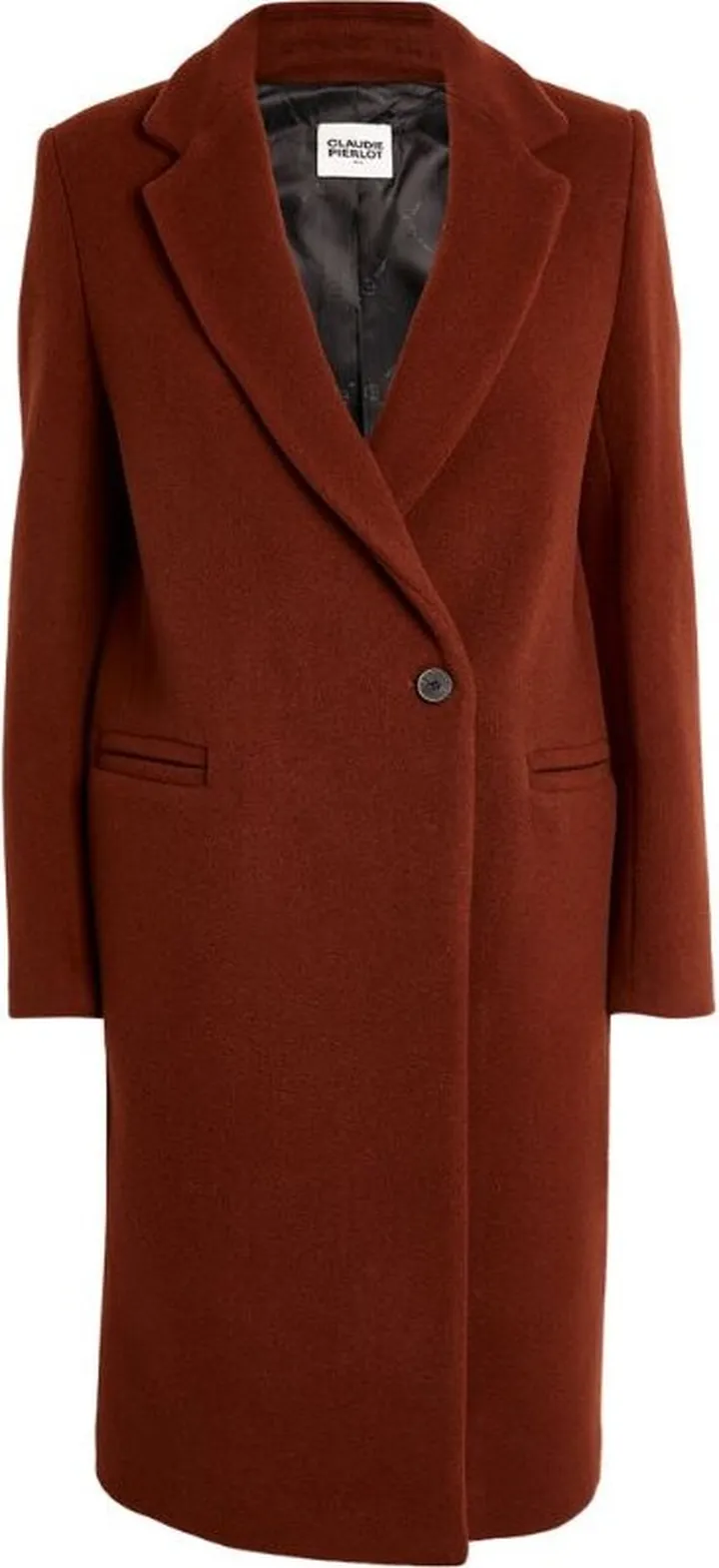 Claudie Pierlot Wool-Blend Single-Breasted Coat