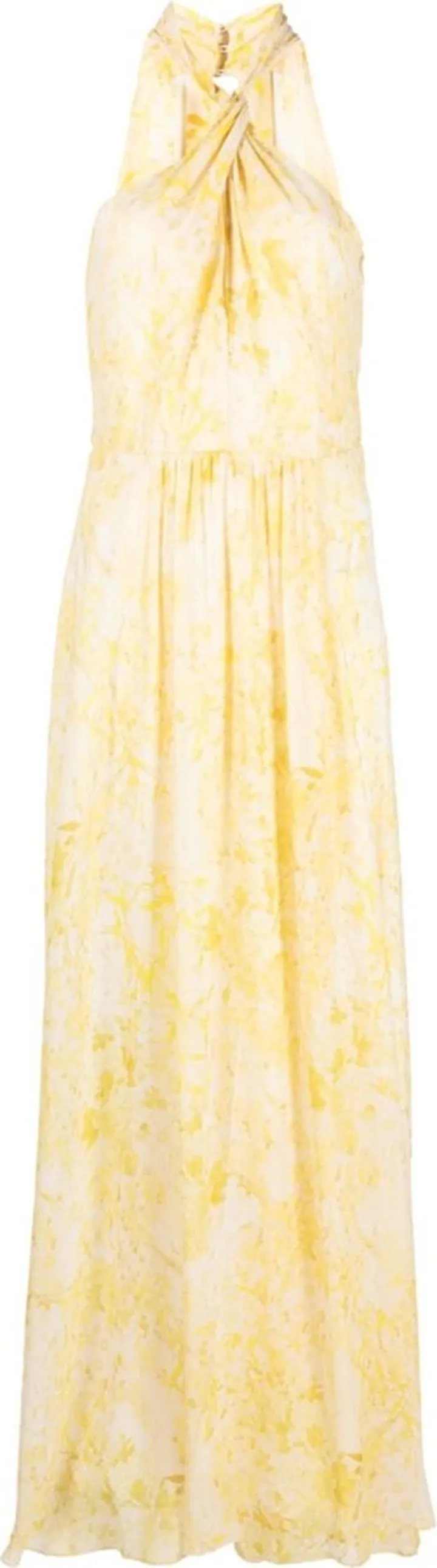 Floral-Print Halterneck Dress