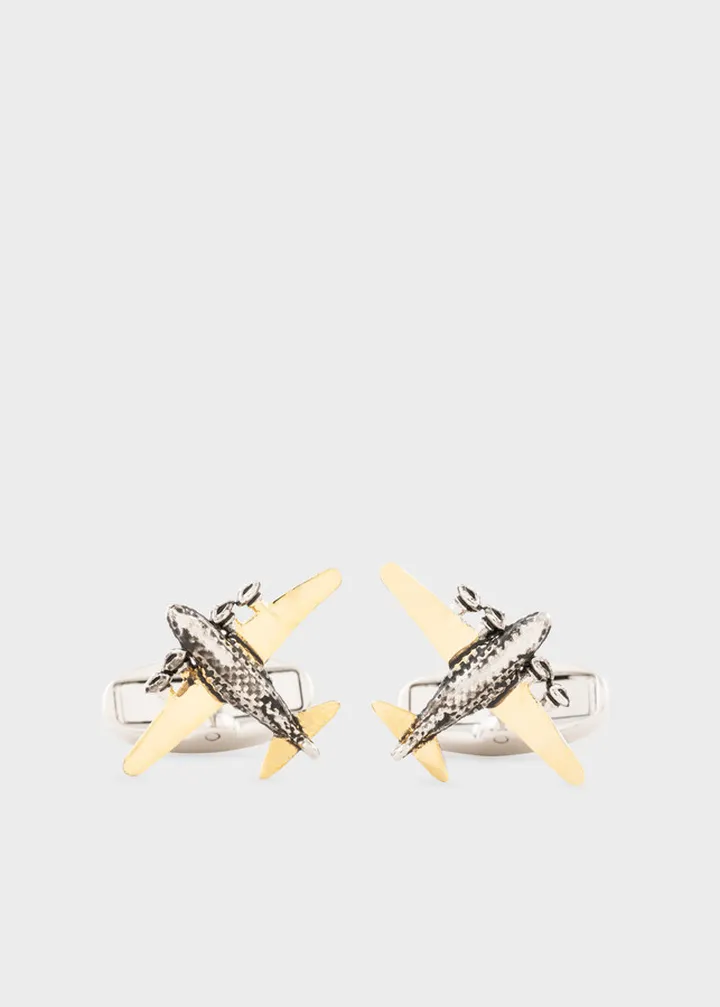 Multi-Metal 'Plane' Cufflinks