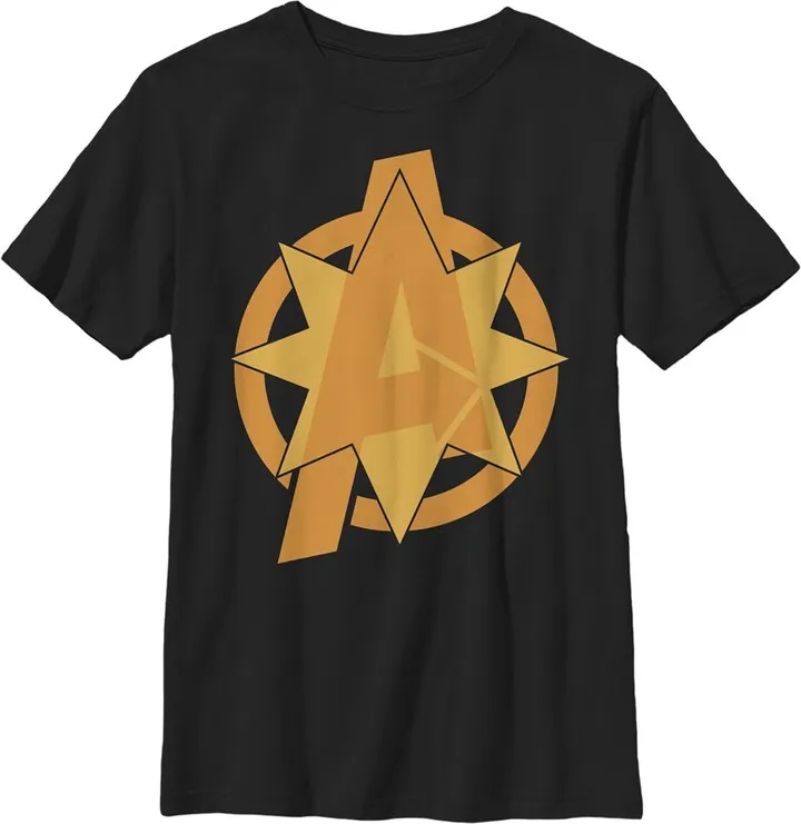 Boy's Marvel Avengers: Endgame Comic Star Logo T-Shirt - Black - Medium