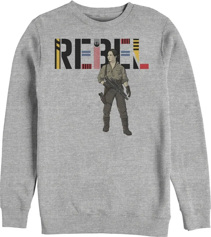 Men's Star Wars: The Rise of Skywalker Rebel Rose Sweatshirt - Athletic Heather - Medium