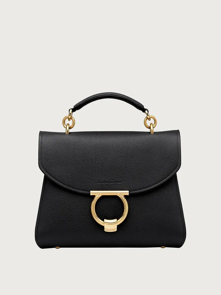 Ferragamo Women Gancini Top Handle Black