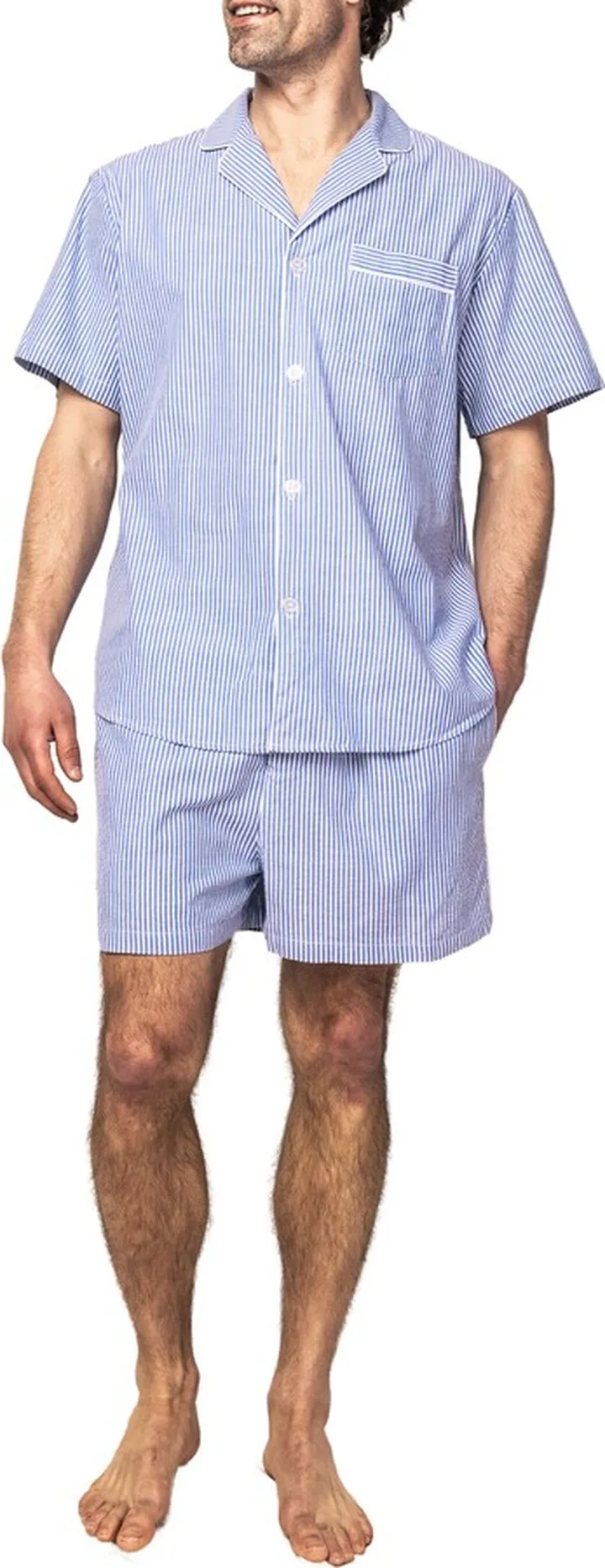 Stripe Cotton Seersucker Short Pajamas