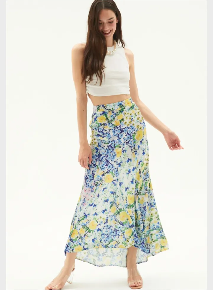 Floral High Waist Skirt