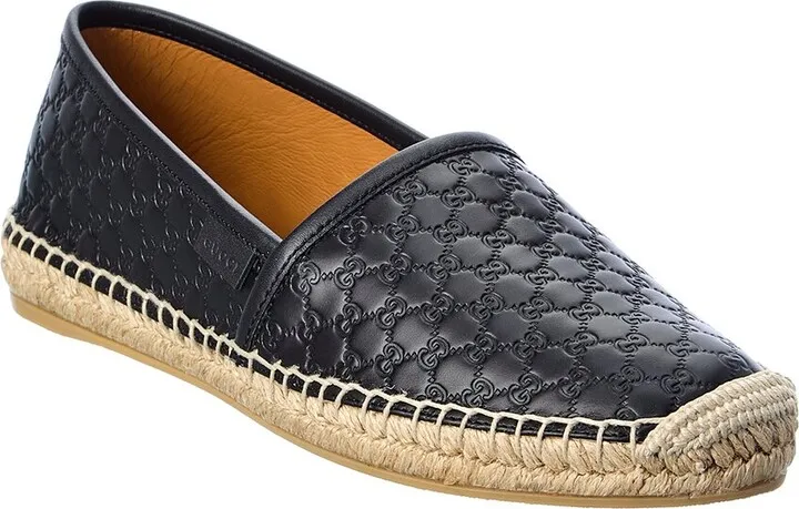 Gucci Gg Leather Espadrille