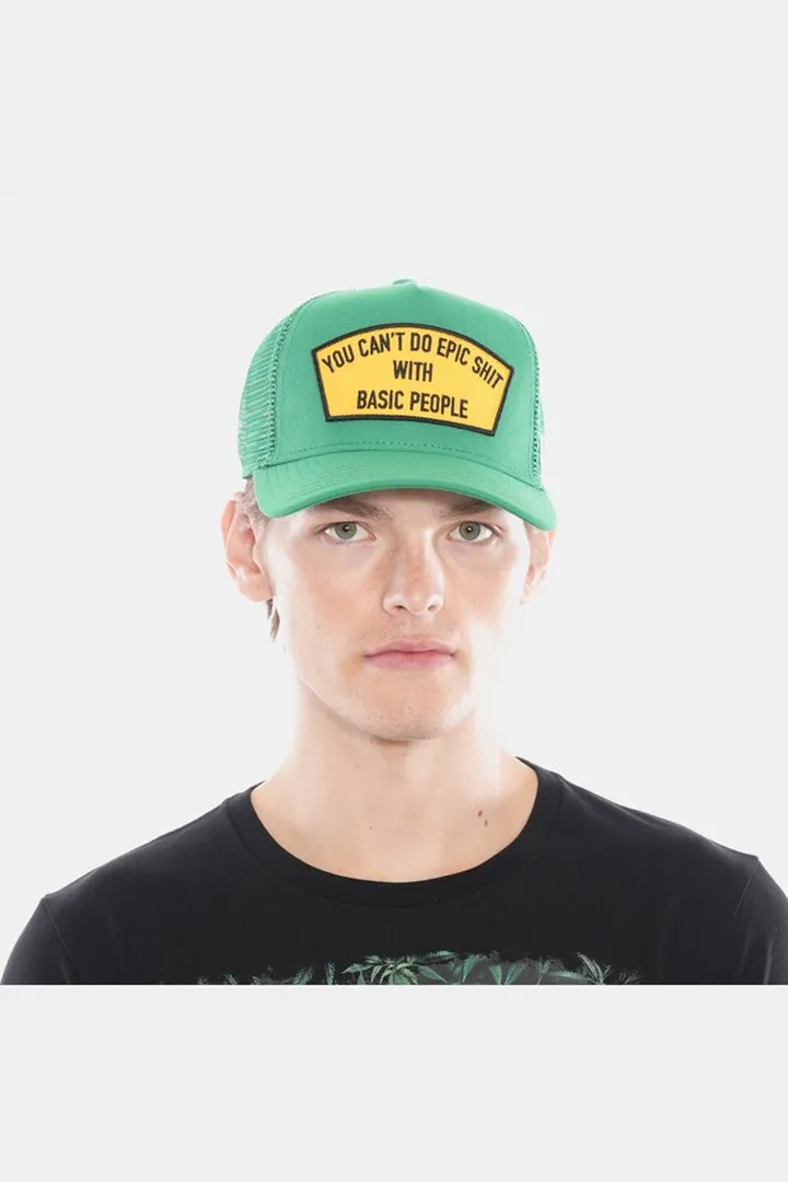 Mesh Back Curved Visor Trucker Cap