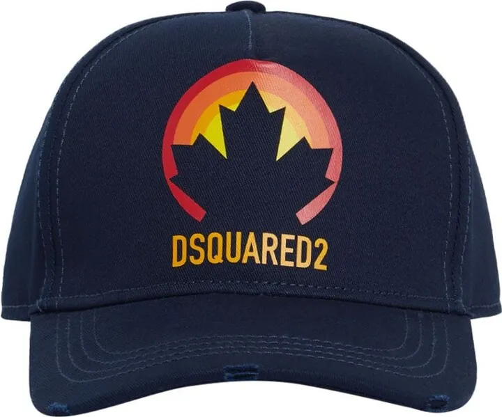 Logo cotton gabardine cap