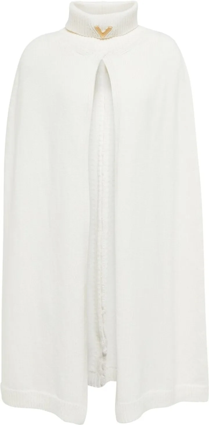 Wool and cashmere cape