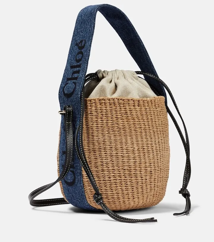 x Mifuko Woody Small denim basket tote