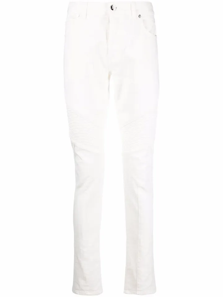 Embossed-Logo Skinny Jeans