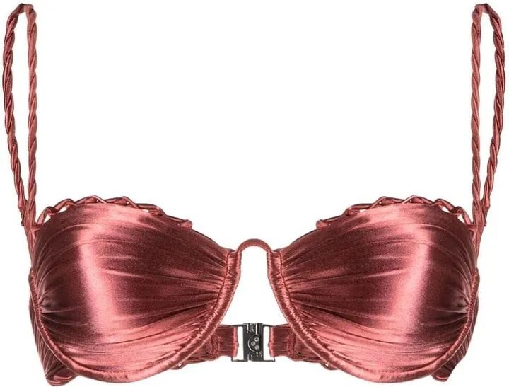 Red Twings braided bikini top