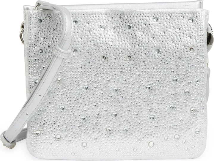 Rhinestone Double Compartment Crossbody Bag