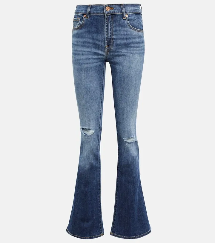 High-rise bootcut jeans