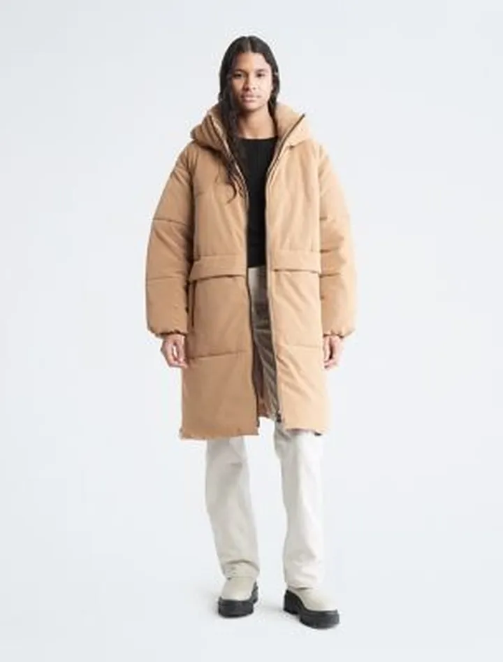 Faux Suede Puffer Jacket