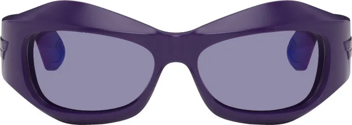 Bottega Veneta Purple Rubber Sunglasses