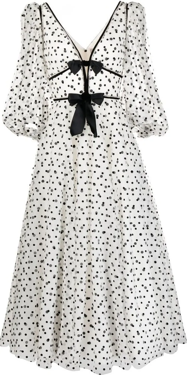 Purdy bow-detailed midi dress