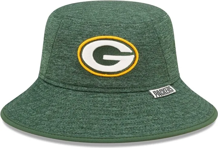 Men's New Era Heather Green Green Bay Packers Bucket Hat