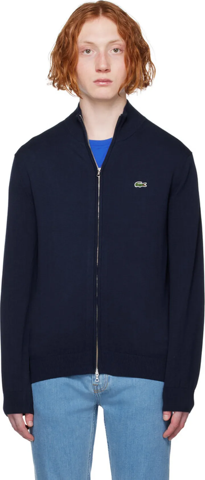 Lacoste Navy Zip Sweater