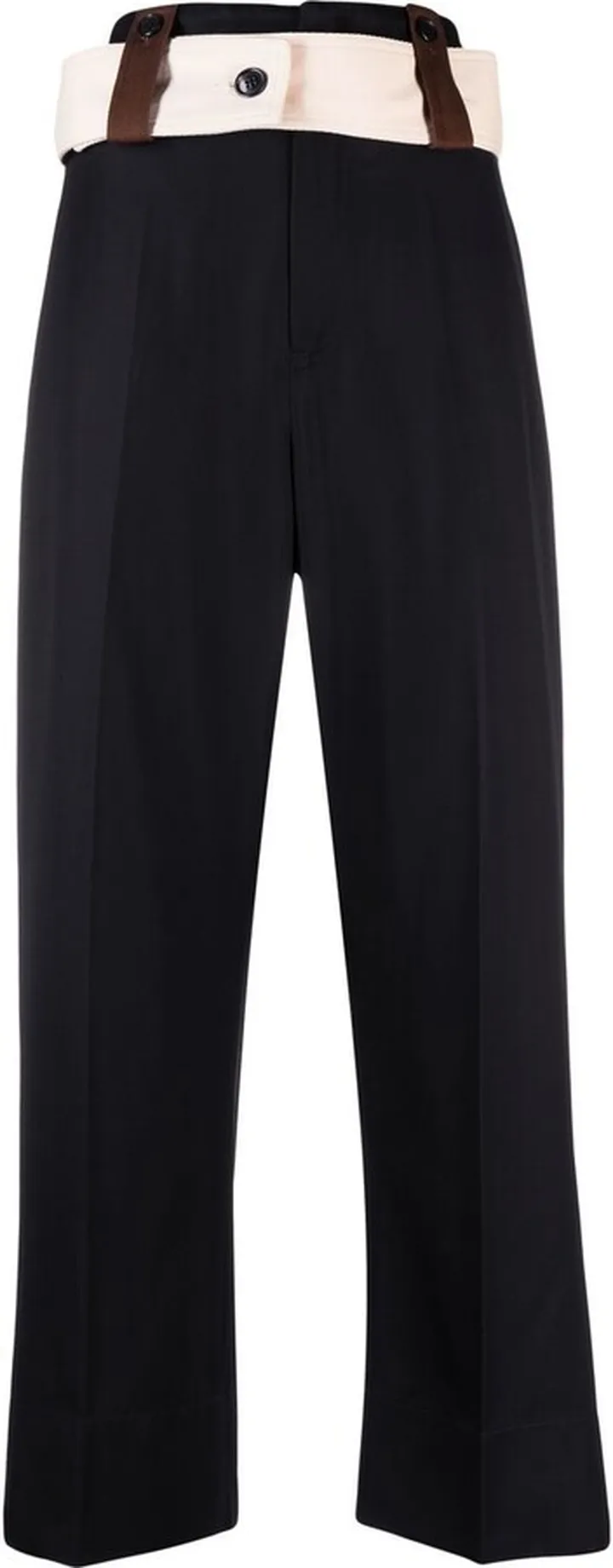 Straight-Leg Cropped Trousers