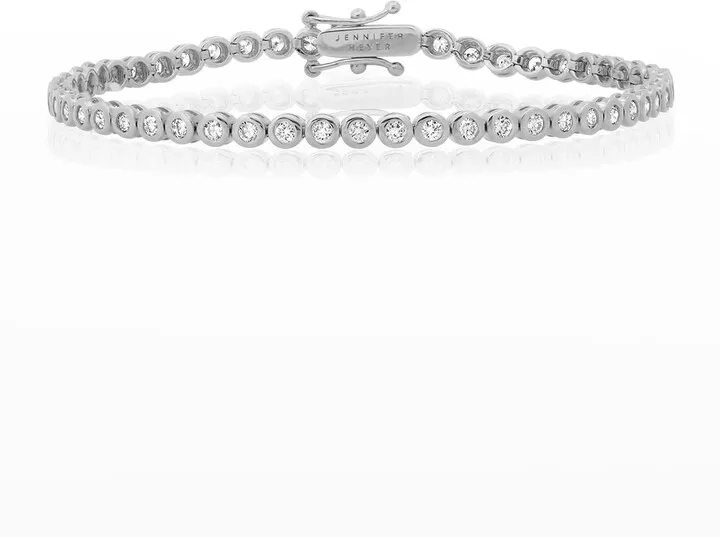 White Gold Mini Diamond Bezel Tennis Bracelet