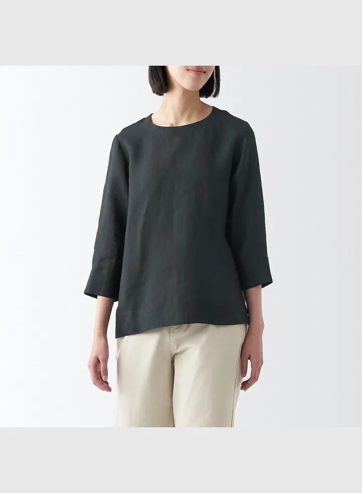 Linen 3/4 Sleeve Blouse