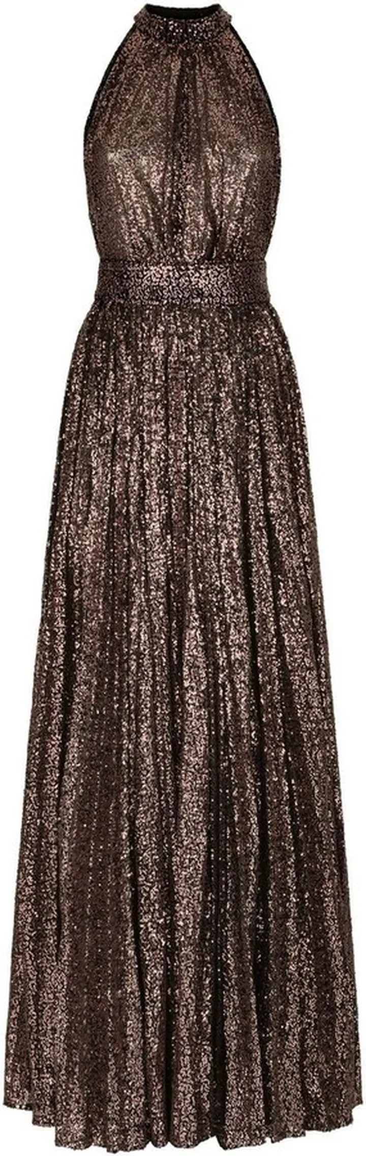 Sequinned Halter-Neck Gown