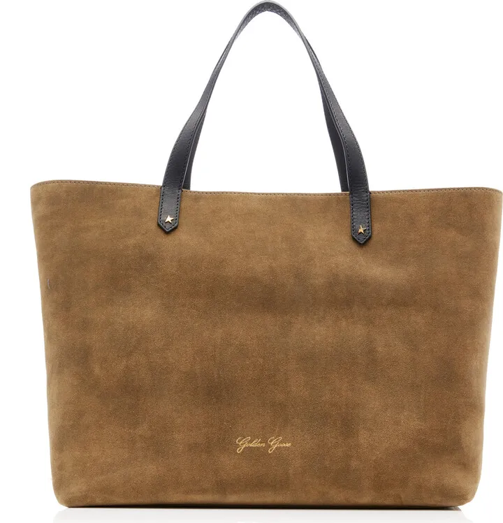Women's Golden Pasadena Suede Tote Bag